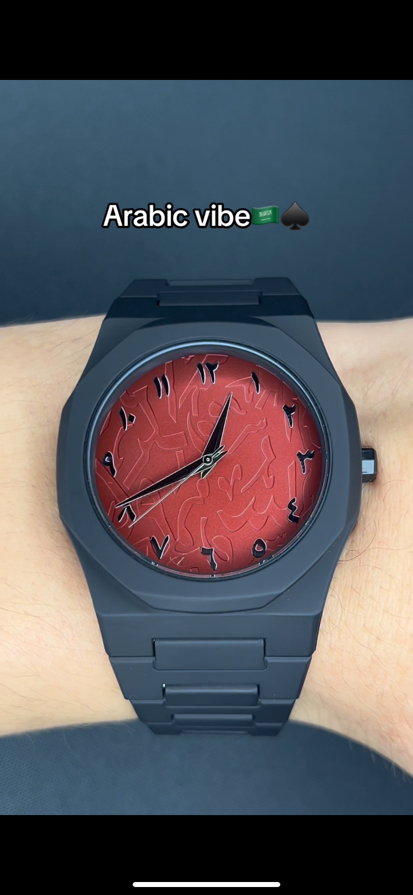 Arabic Black Luxury Watch