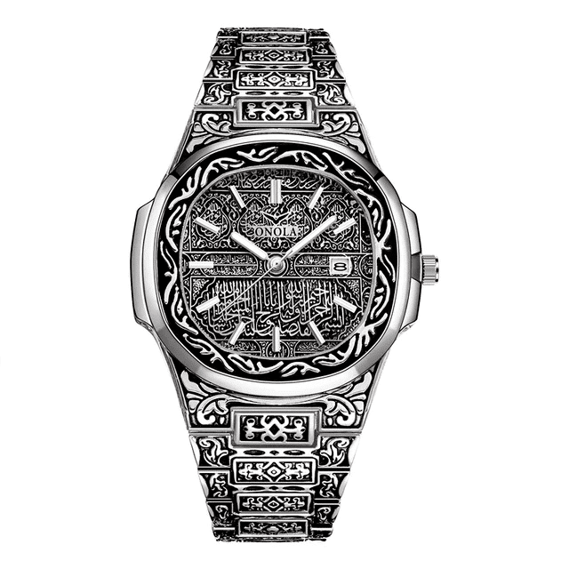 ONOLA Mecca Watch Retro Carved Quartz 30M Waterproof