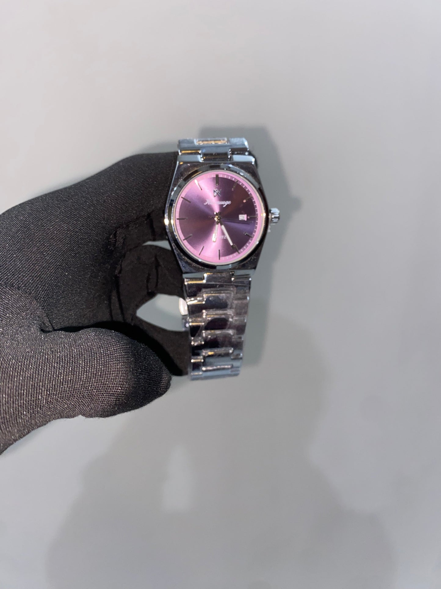 Haonuoge PRX Silver Stainless steel Watch Purple Dial