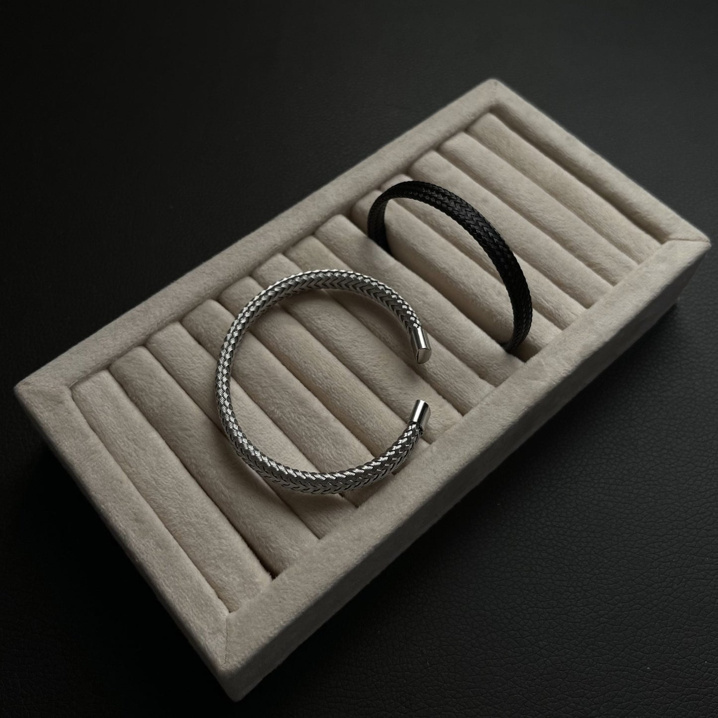 Woven Stainless Steel Bangle v2