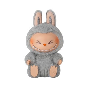 Labubu Monster Anime Character Plush Keychain - 1 PC (HeHe Gray)