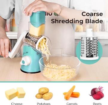 3 in 1 Manual Rotary Vegetable Drum Cutter