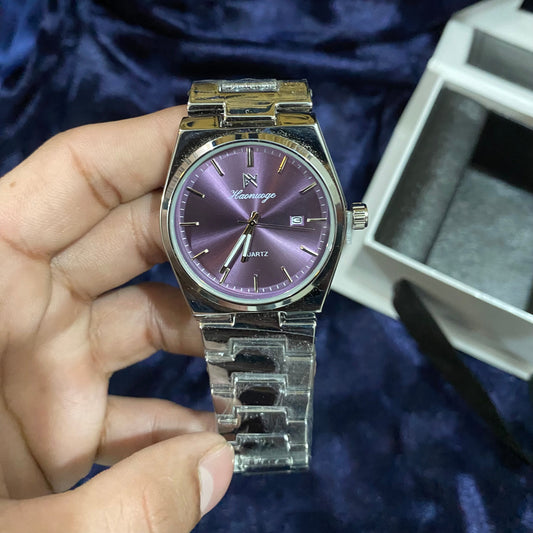 Haonuoge PRX Silver Stainless steel Watch Purple Dial