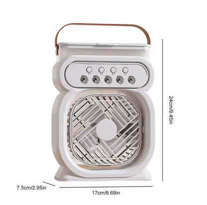 3 in 1 Evaporative Air Conditioner Cooler, Portable Air Conditioner With LED Night Lights, Evaporative Air Cooler Humidifier Fan