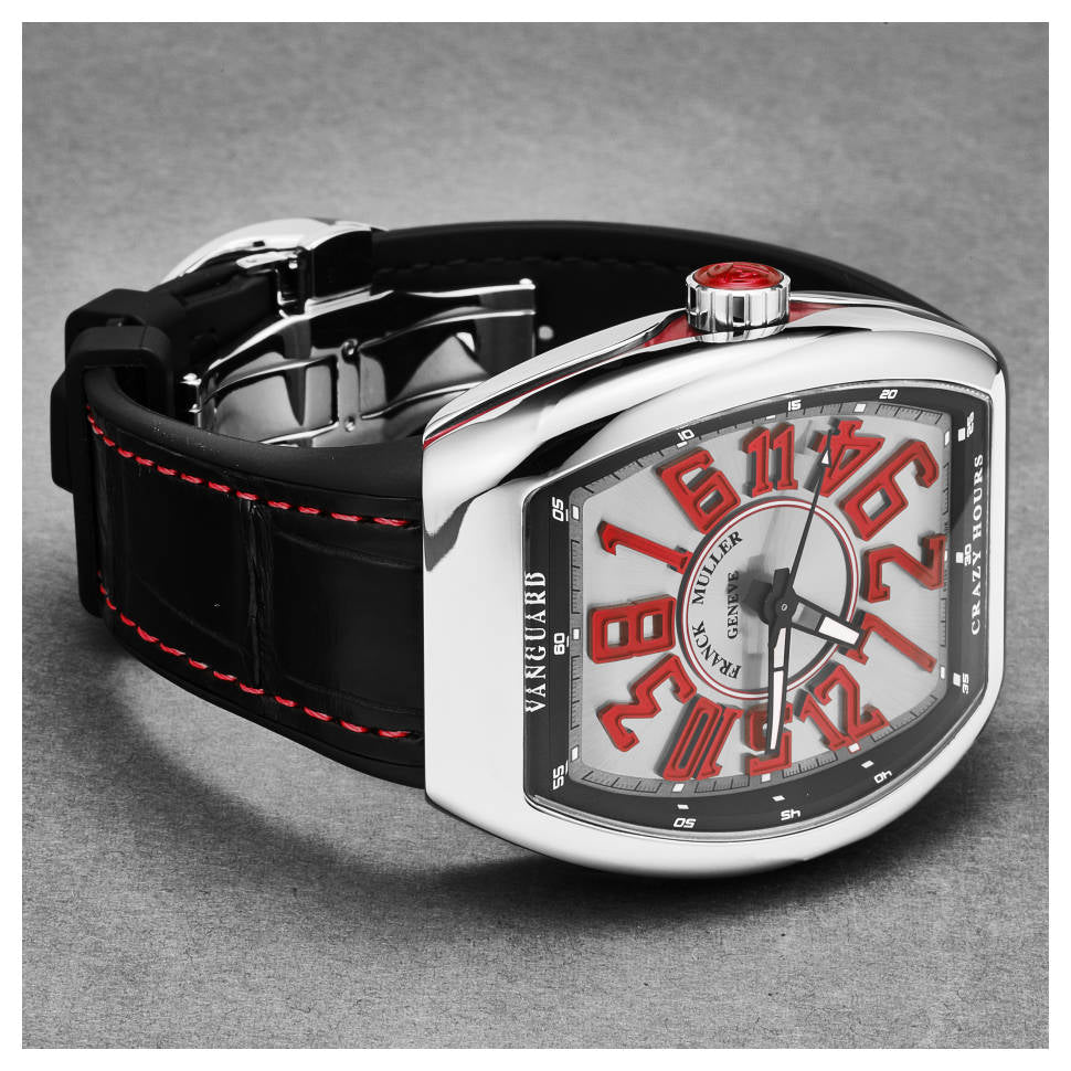 Franck Muller
Vanguard Crazy Hours Men's Watch
Model 45CHACERSILRED