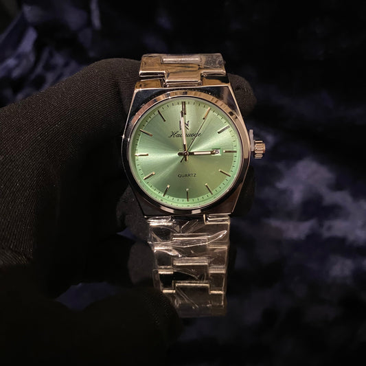 Haonuoge PRX Silver Stainless steel Watch Ocean green Dial