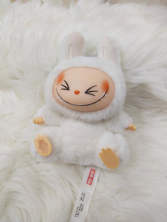 Labubu Monster Anime Character Plush Keychain - 1 PC (SiSi White)