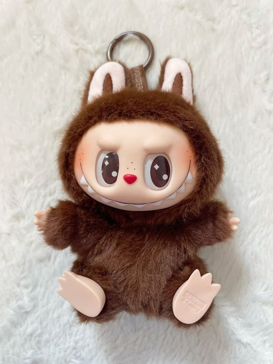 Labubu Monster Anime Character Plush Keychain - 1 PC (Zimomo D. Brown)