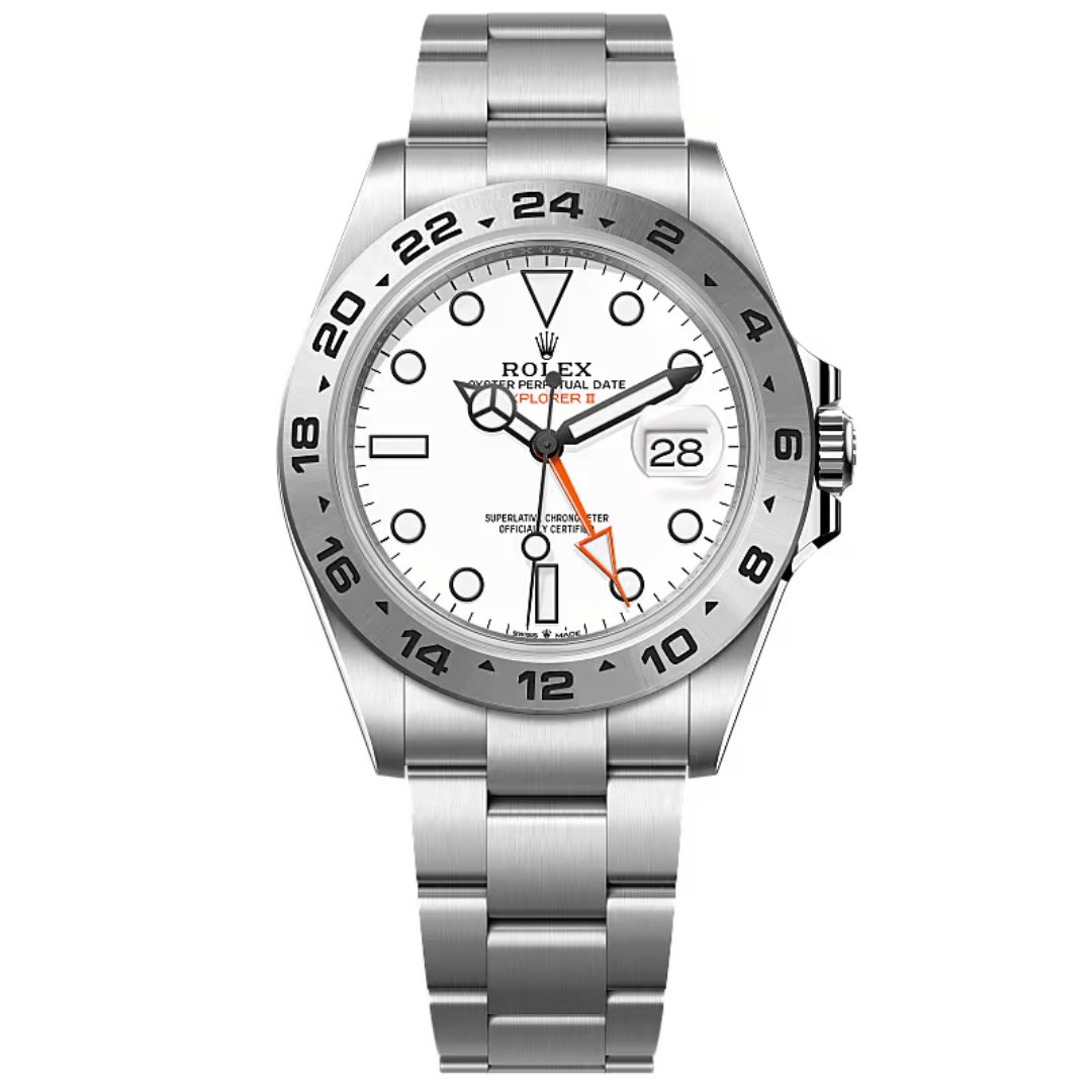 XEON Rlx Explorer II | Oyster Chain | Stainless Steel | White Dial