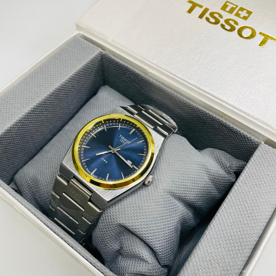 Tissot - PRX - 35mm - Navy Blue Dial - Golden Bezel