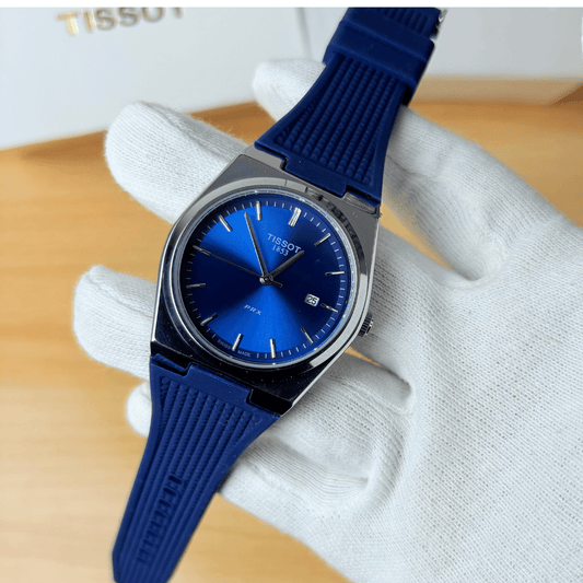 Tissot PRX - Royal Blue Dial - Blue Rubber Strap