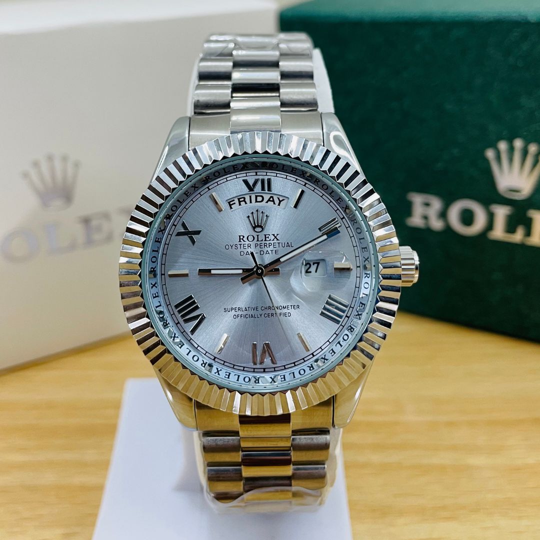 XEON RLX Day-Date - 40MM - Fluted bezel Sky Blue Dial