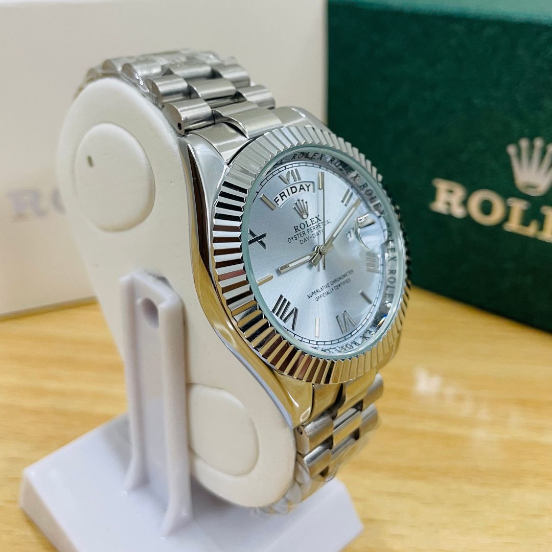 XEON RLX Day-Date - 40MM - Fluted bezel Sky Blue Dial