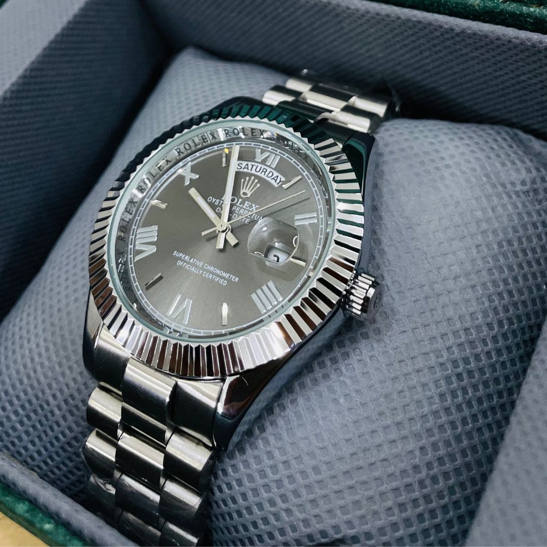 XEON RLX Day-Date - 40MM - Fluted bezel Gray Dial