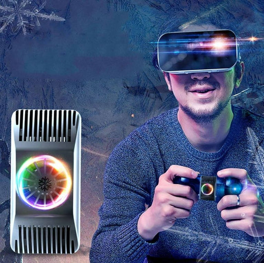 Z16 Mobile Cooler Radiator Stretchable for 4.5 to 6.5 Inches Phones Semiconductor Phone Cooling Bracket with Silent Fan for Video Watchin Gaming Lives